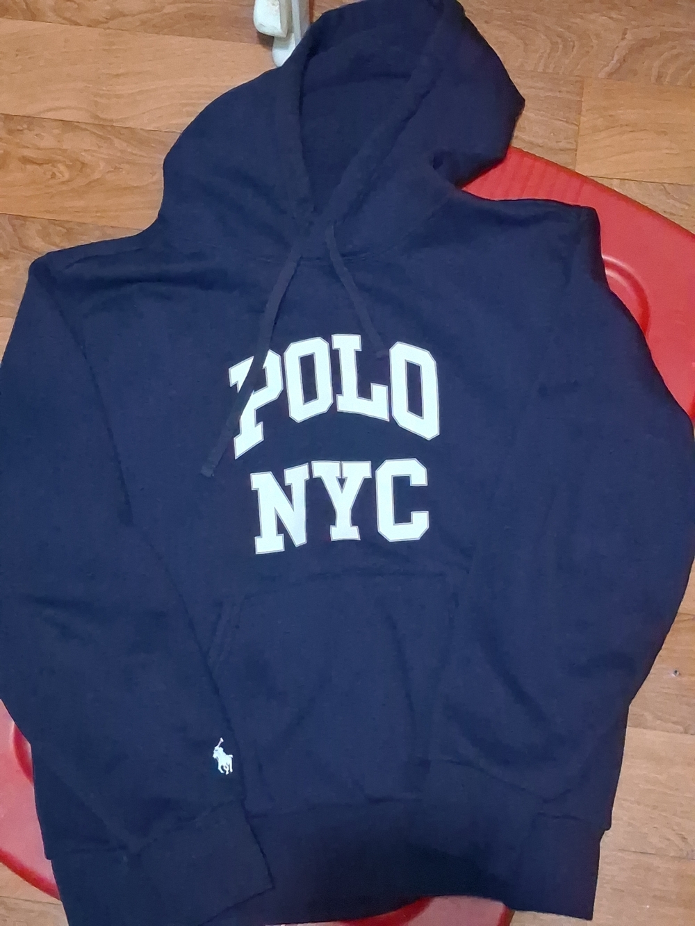 Polo by Ralph Lauren Navy Hoodie with White POLO NYC Script